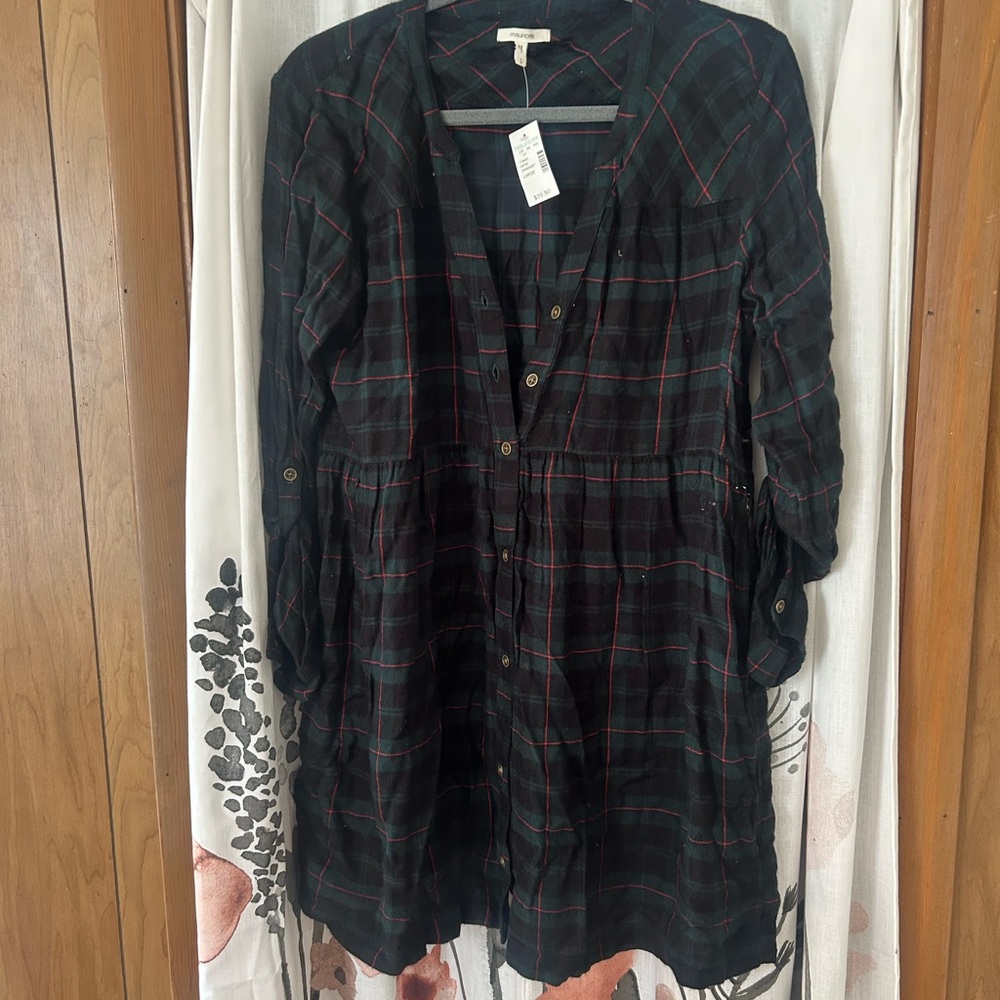 Maurices Black and Red Plaid Women's Coat
